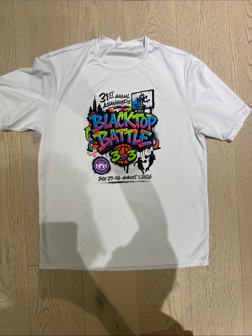 Kids White 'Blacktop Battle' Graphic Short Sleeve Tee